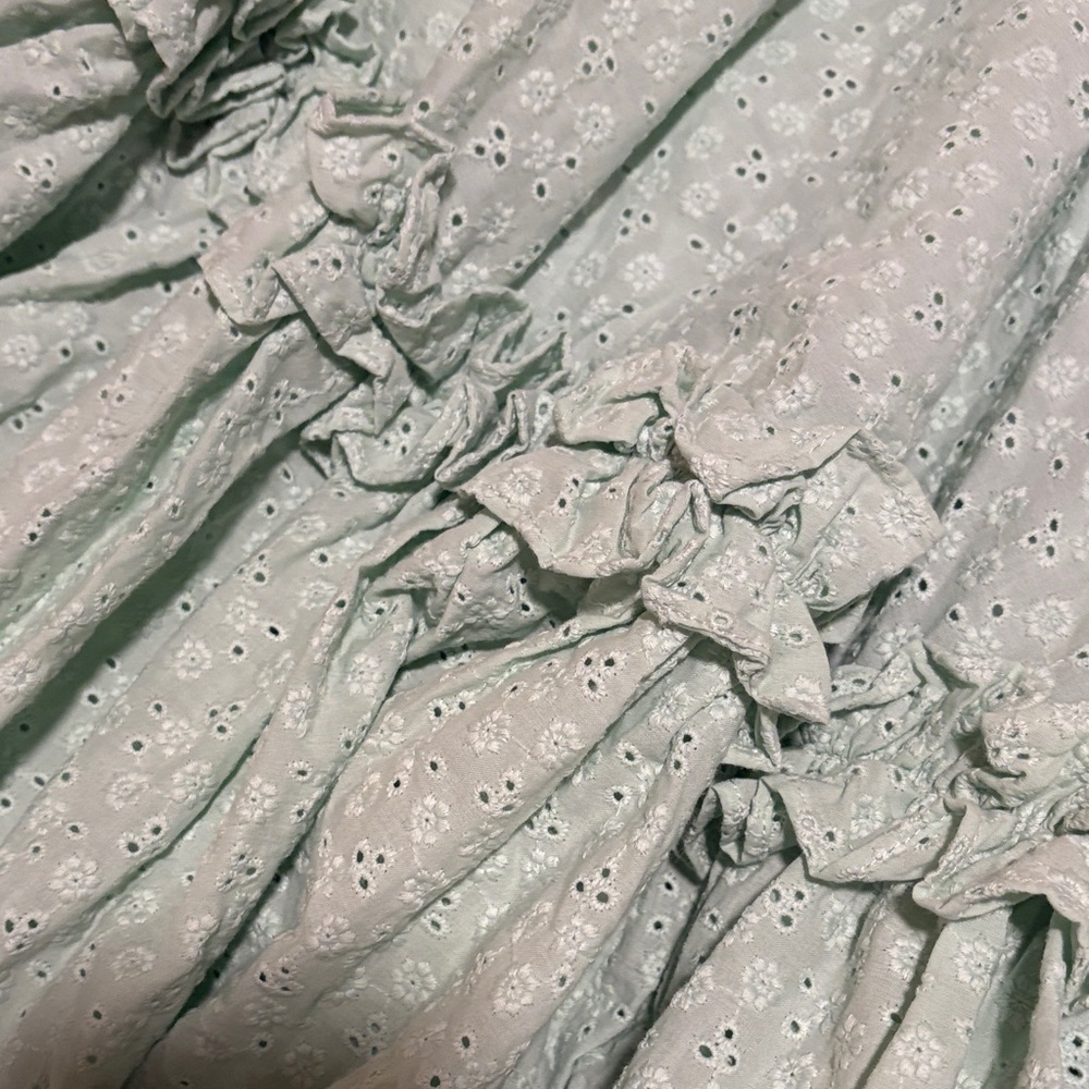 Selkie Mint Green Lace Prairie Dress in Milk Jade size XL - Picture 7 of 9